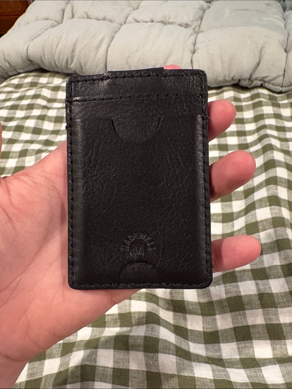 Madewell Black Leather Card Wallet